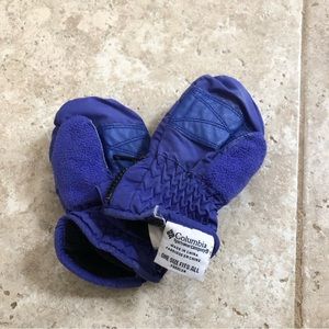 Columbia Girls Periwinkle Purple Ski snow Mittens OS Toddler